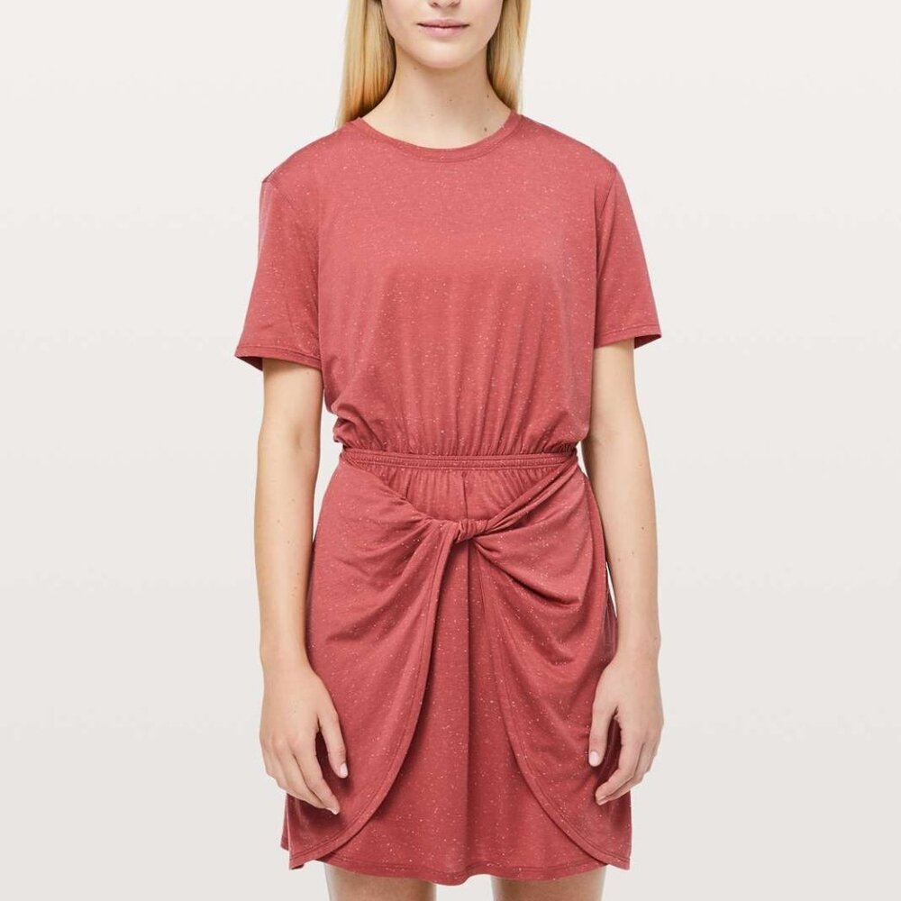 NWOT Lululemon Unwind Your Mind Dress Brick Rose (Size 8)